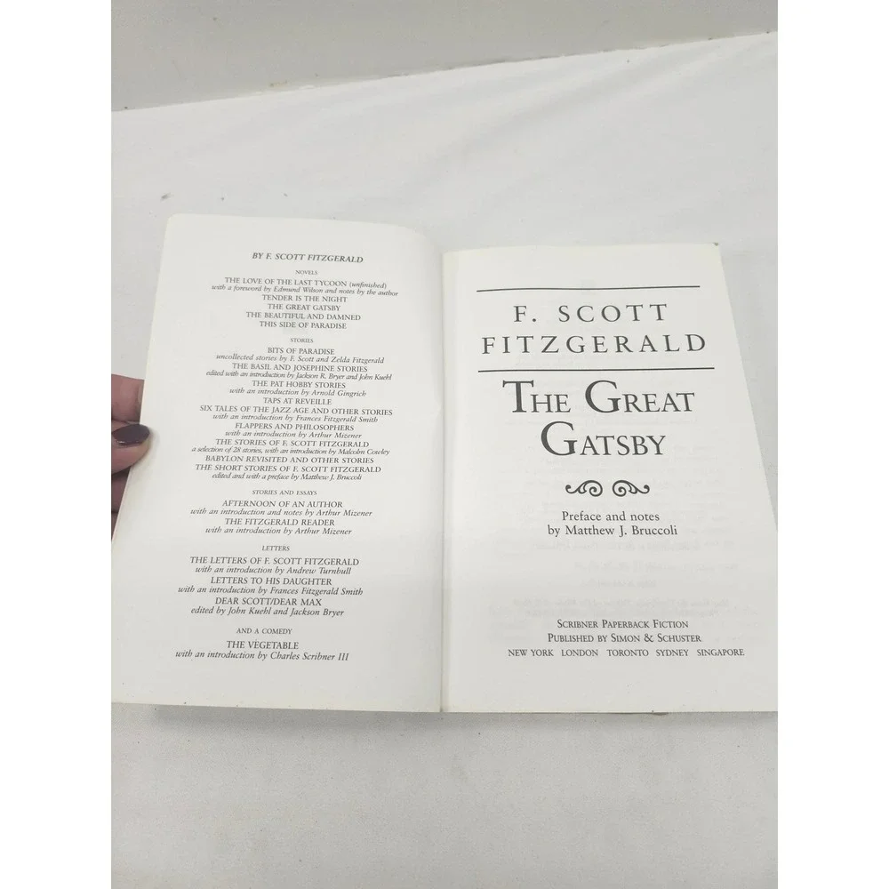 The Great Gatsby F Scott Fitzgerald 1995 Vintage Scribner Paperback Fiction
